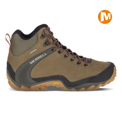 Zapatillas Trekking Merrell Chameleon 8 Leather Mid Waterproof Hombre MX.Q.OVH